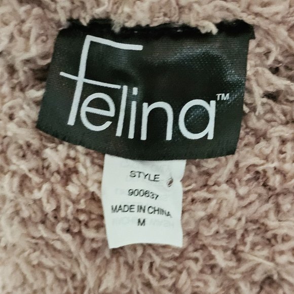 NWT Felina Denali Cozy Knit Women's Beige/Kangaroo Pocket Hooded Tunic Sz M - Picture 4 of 5